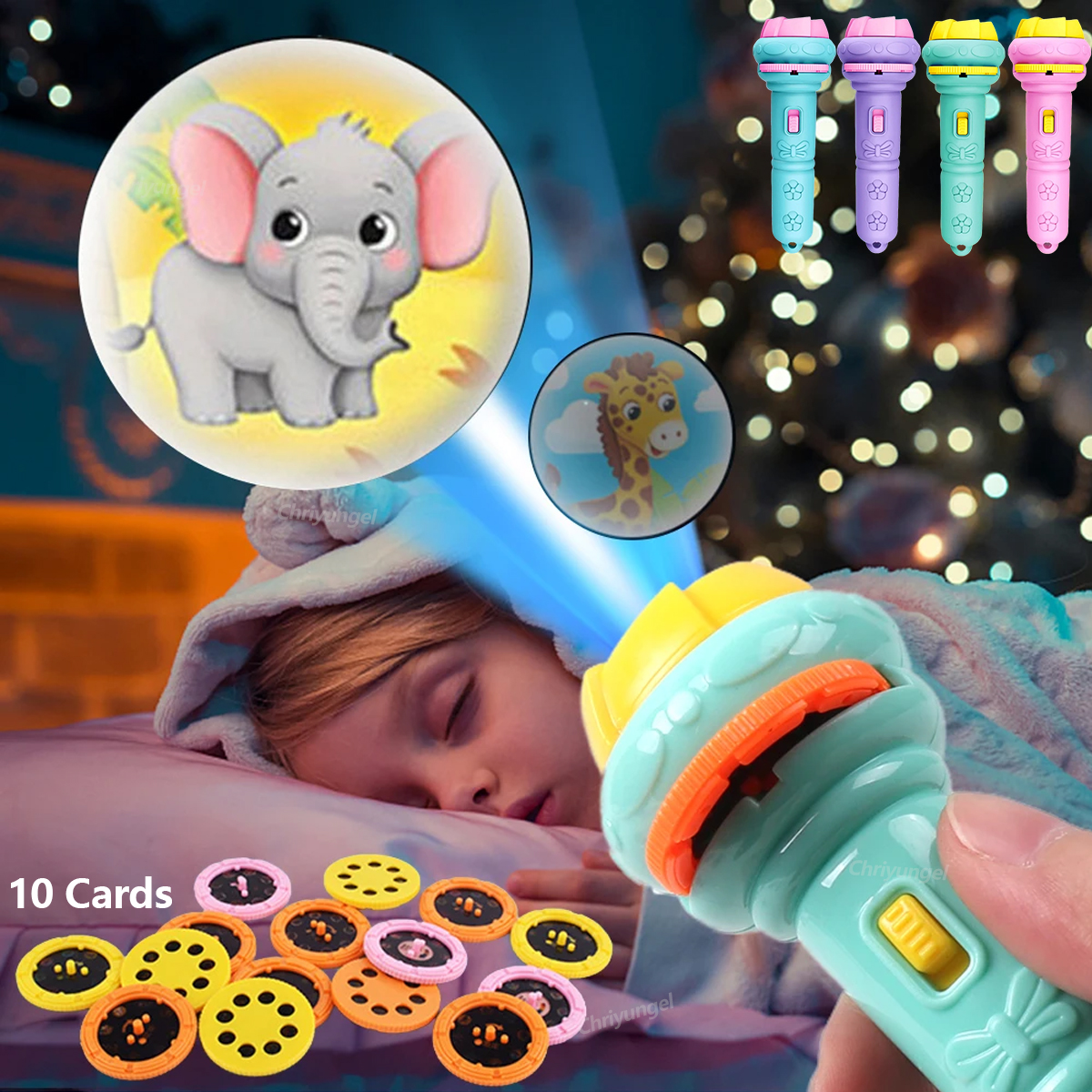 Kids Toys 10 Year Old - Kids Projector Torch with 10 Slides