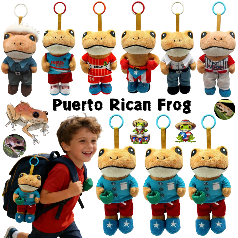 Kids Toys Unique - NEW 2026 Puerto Rican Frog Stuffed