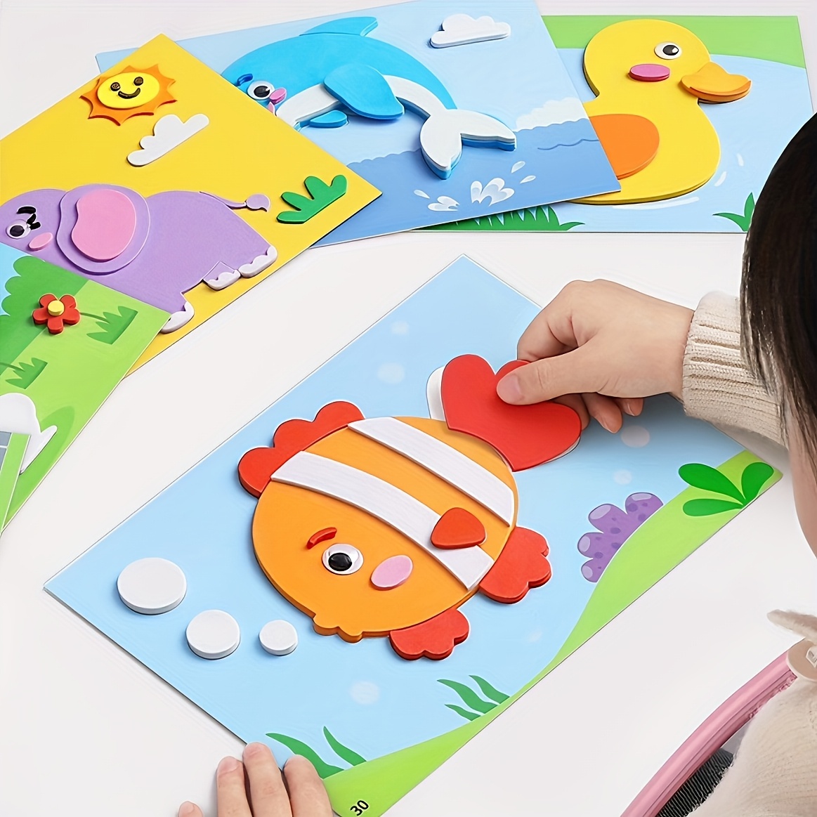 Kid Toys And Craft - 3D Stickers for Kids, Disposable, Handmade