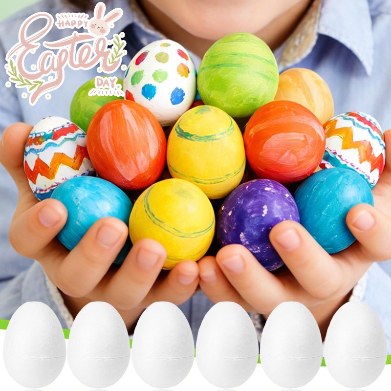 6cm White Foam Easter Eggs DIY - Kids Toys In Wholesale review and price