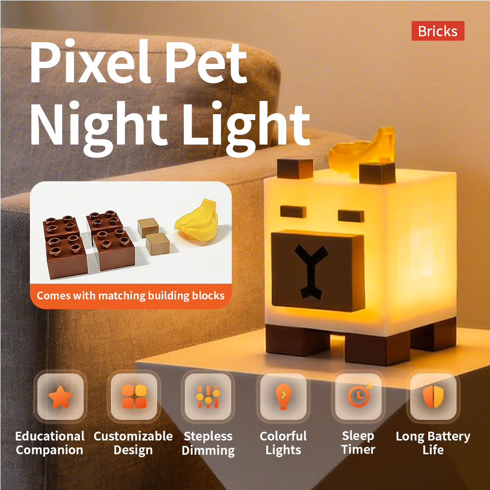 Capybara Pixel Pet Night Light - Kids Toys Bd review and price