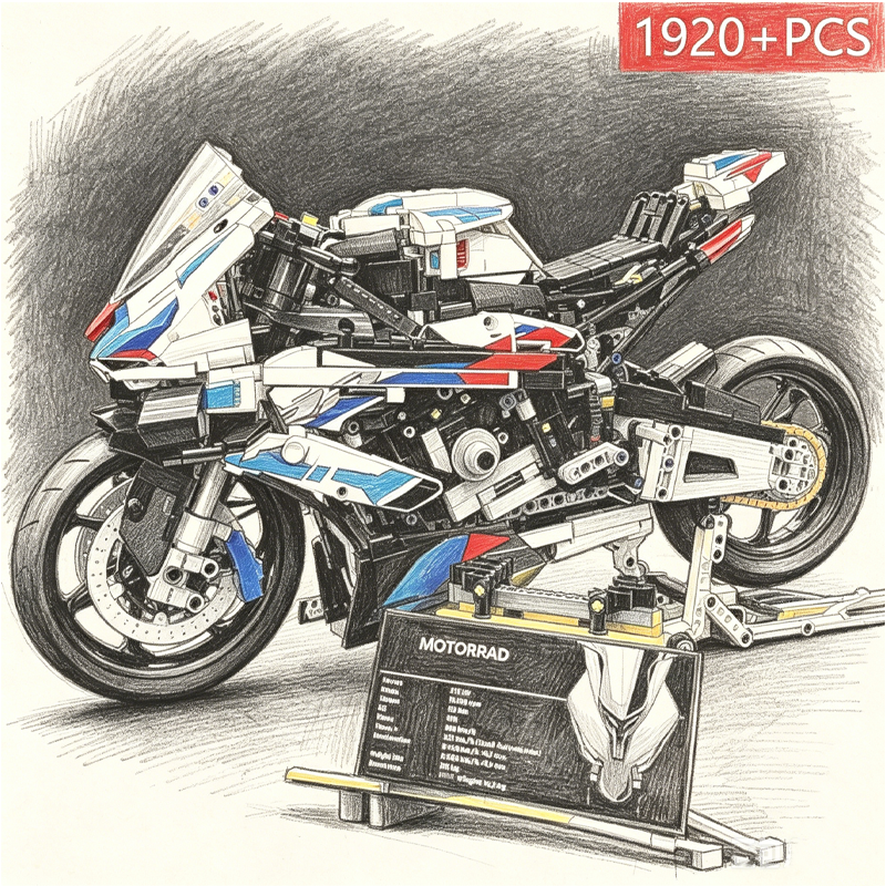 Motorcycle Building Bocks Simu - Kids Toys 10 Year Old review and price