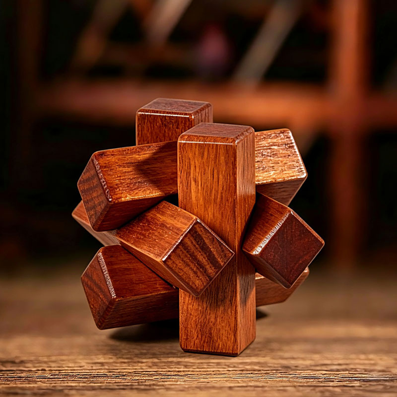 Wooden Knot Puzzle IQ Logic Tr - Wooden Puzzle Kids review and price