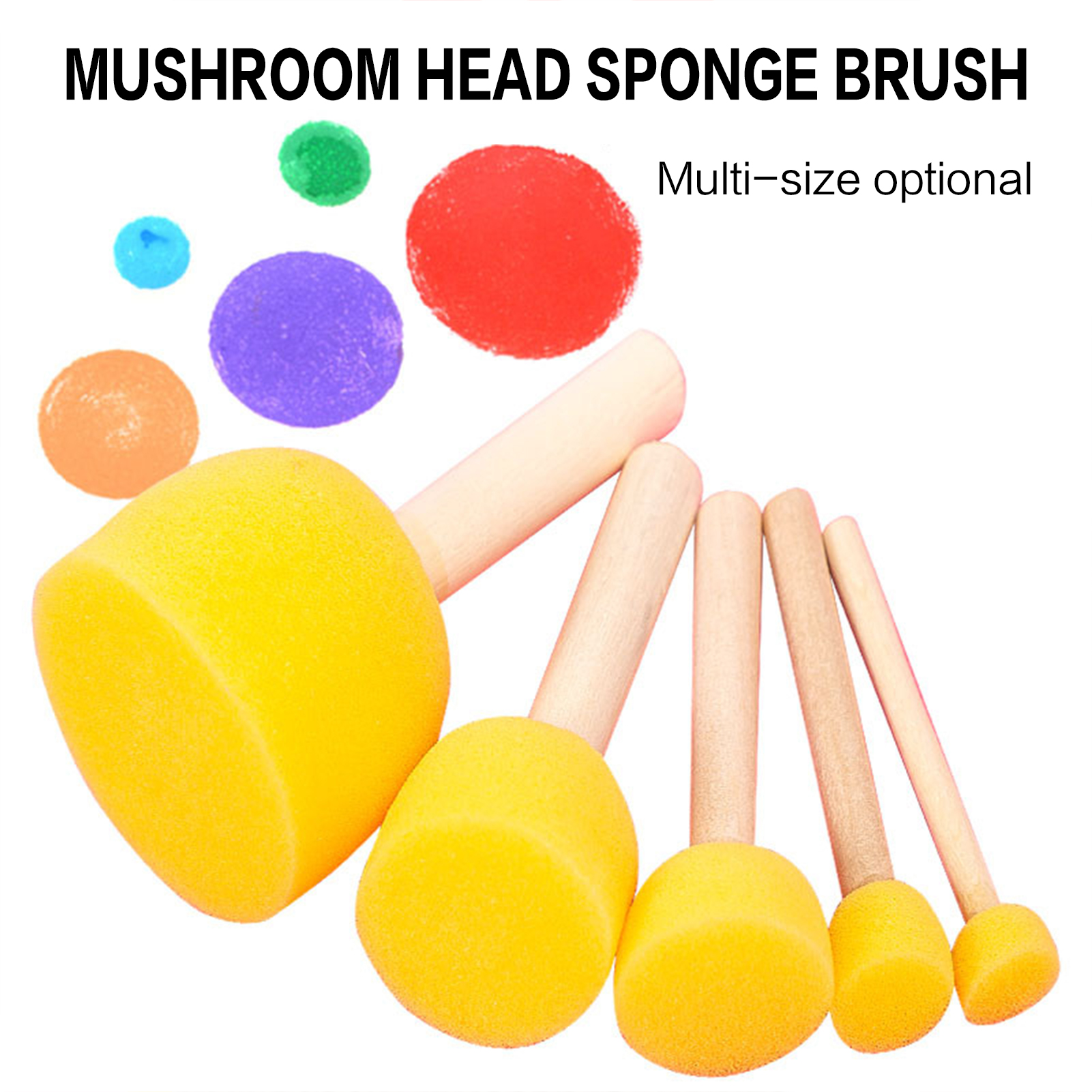 5pcs Round Stencil Sponge Wood - Kid Toys And Craft review and price