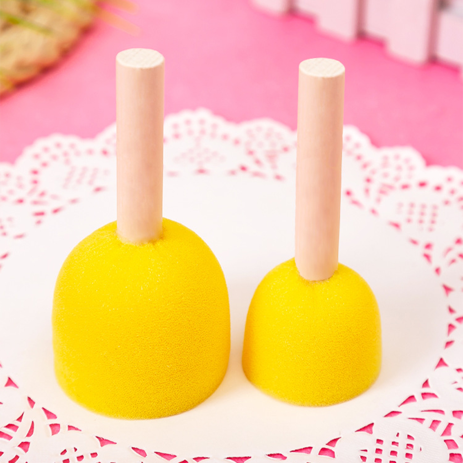 5pcs Round Stencil Sponge Wood - Kid Toys And Craft review and price