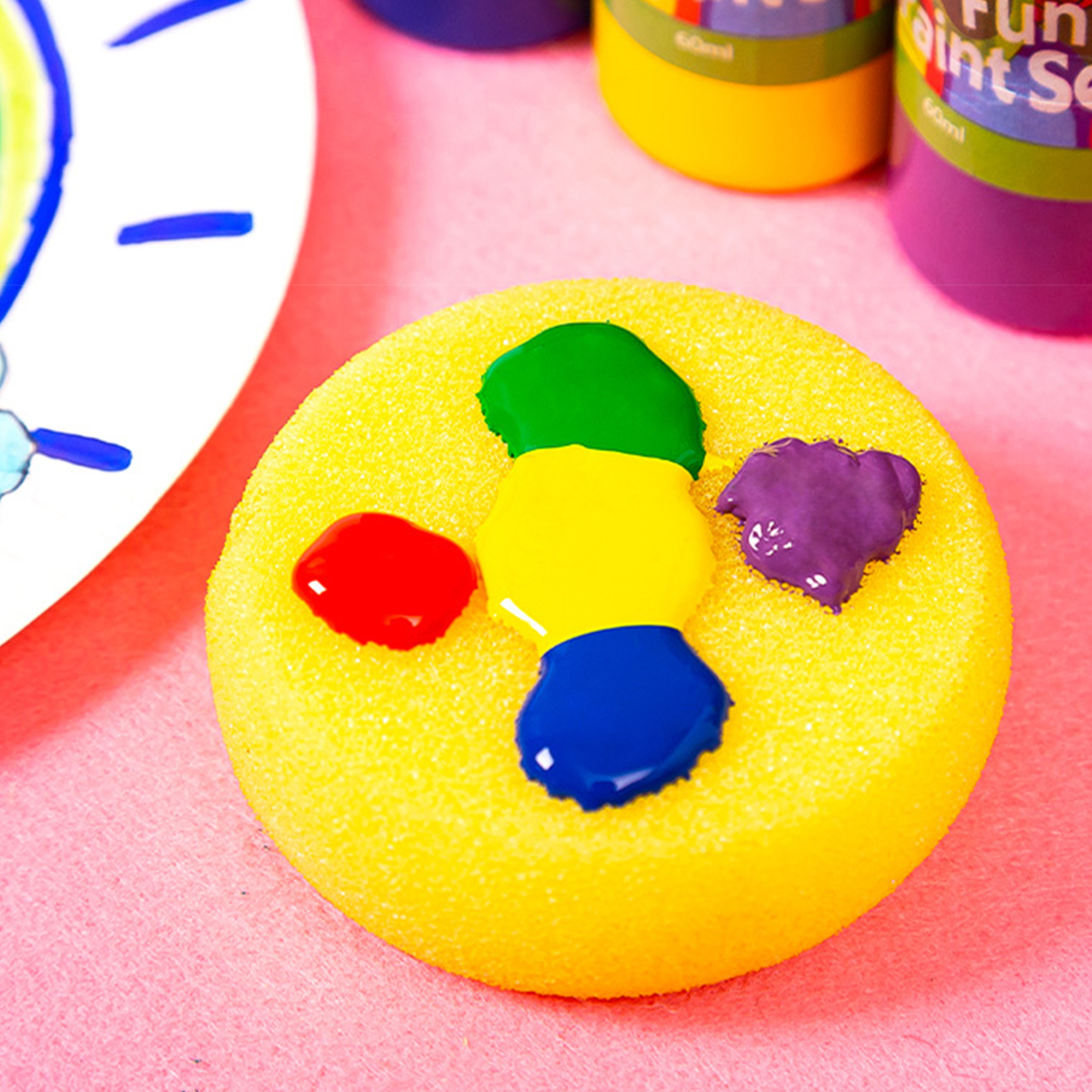5pcs Round Stencil Sponge Wood - Kid Toys And Craft review and price