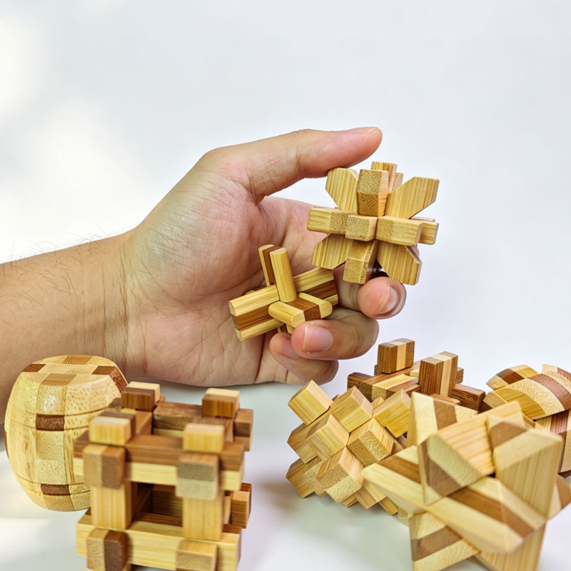 NEW 4.5CM Lu Ban Lock Puzzle B - Wooden Puzzle Kids review and price