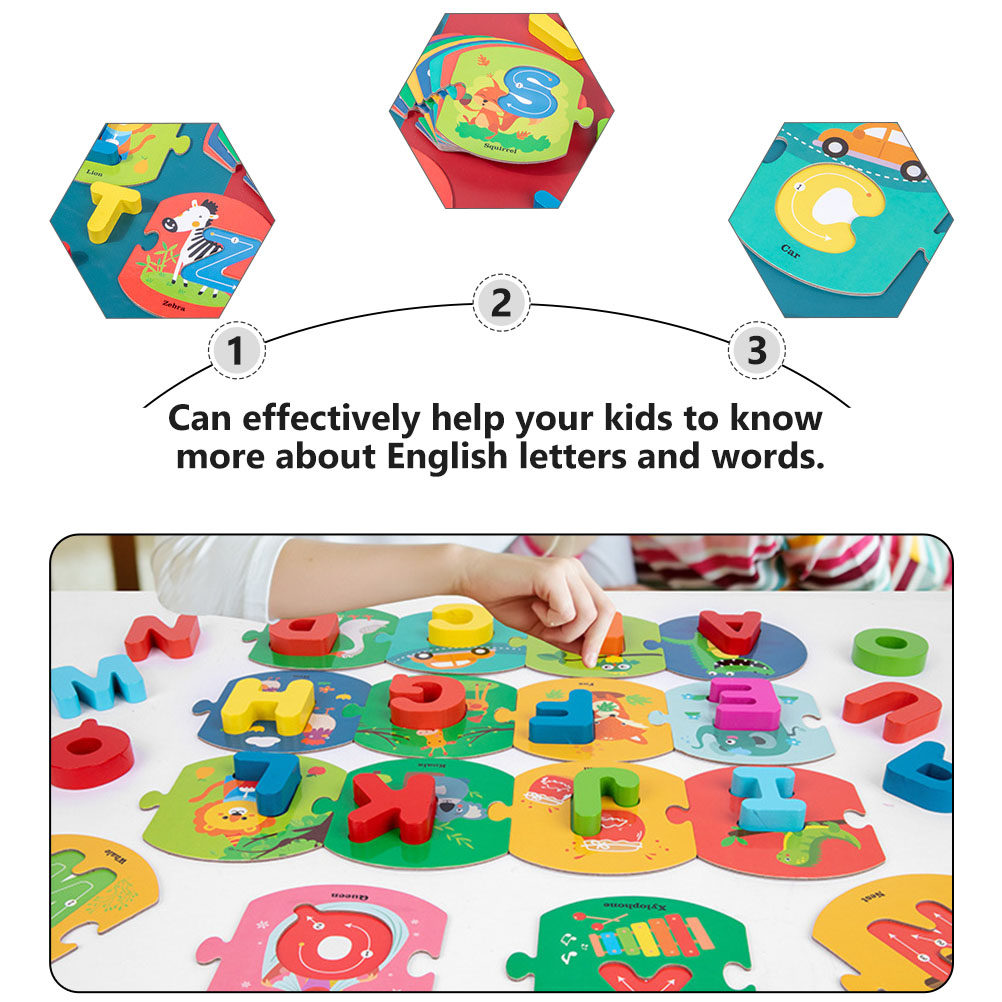 1Set Letter Matching Education - Wooden Puzzle Kids review and price